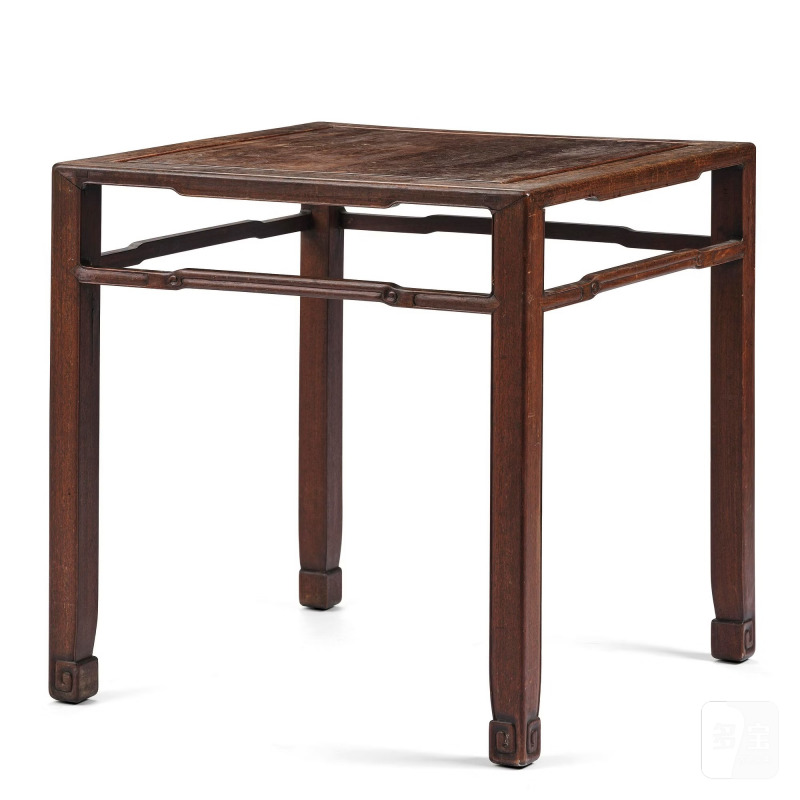 A hardwood table,